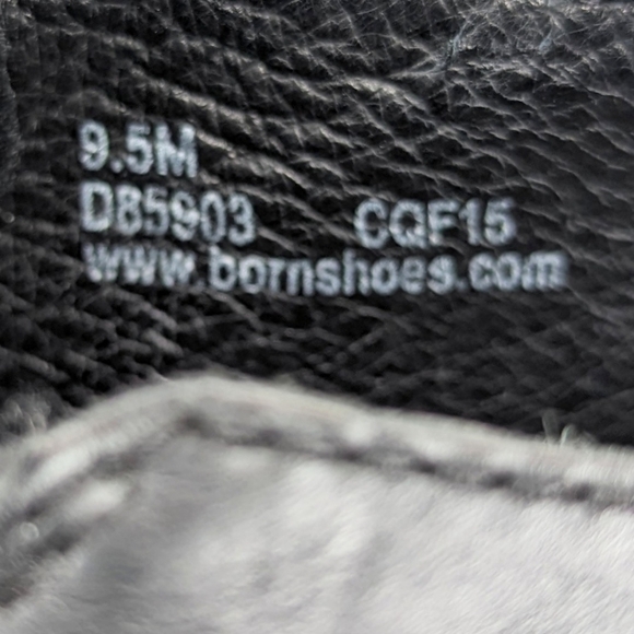 Born black leather clogs zipper low heel platform women's size 9.5 - Picture 9 of 10